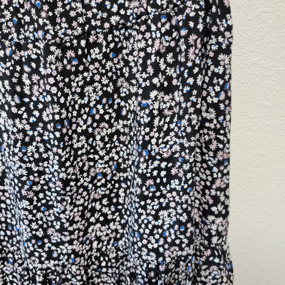 Rebecca Taylor Pop Ditsy Flower Silk Tie Waist Knee Length NWT Dress - Picture 10 of 10